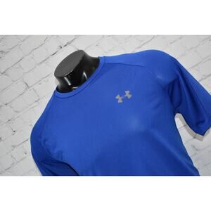 Under Armour Gym Shirt Tech Tee Mens Size XL Blue HeatGear Performance